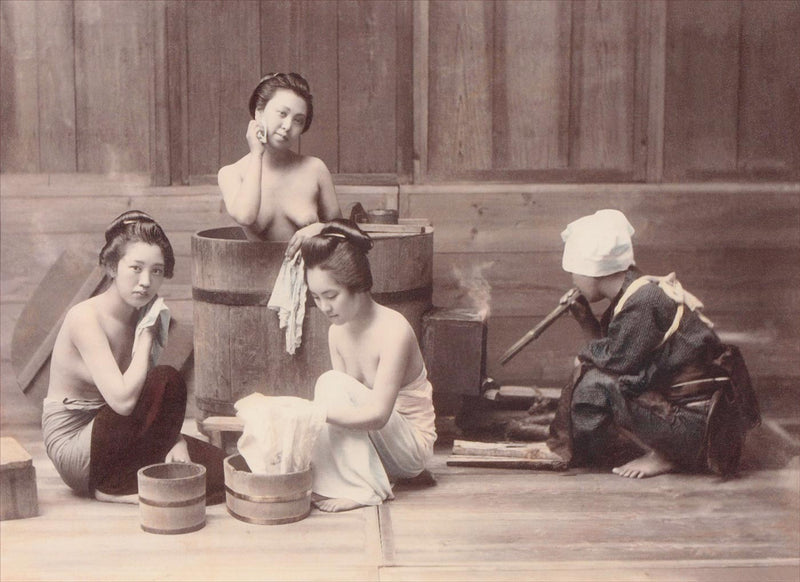 Hand Colored Photography, Japan - The Bath