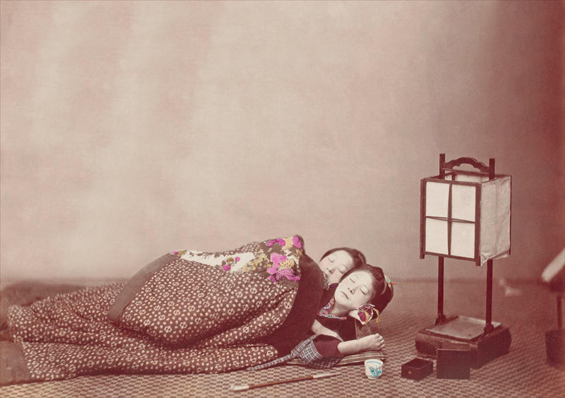 Hand Colored Photography, Japan - Two Sleeping Beauties