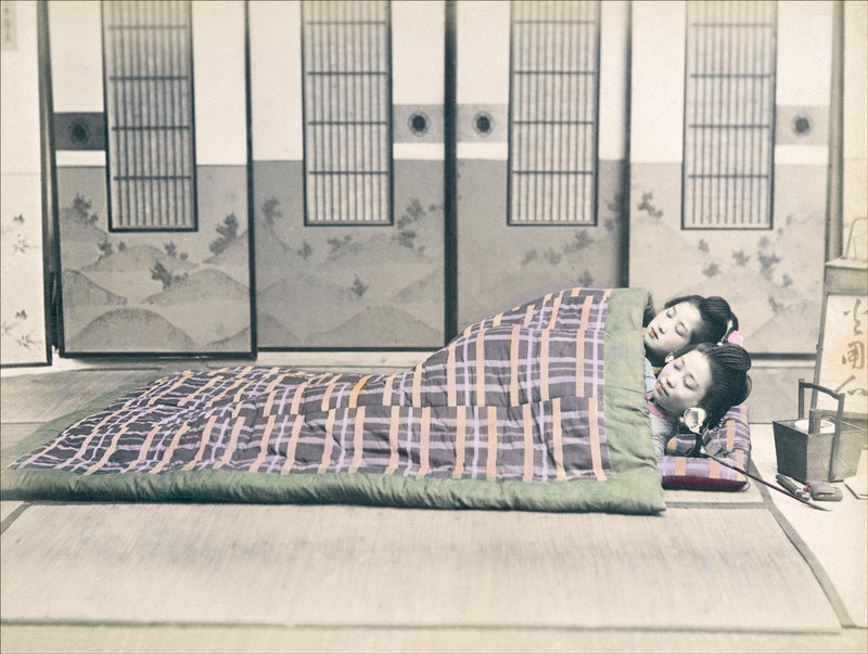 Hand Colored Photography, Japan -  The Sleeping Girls