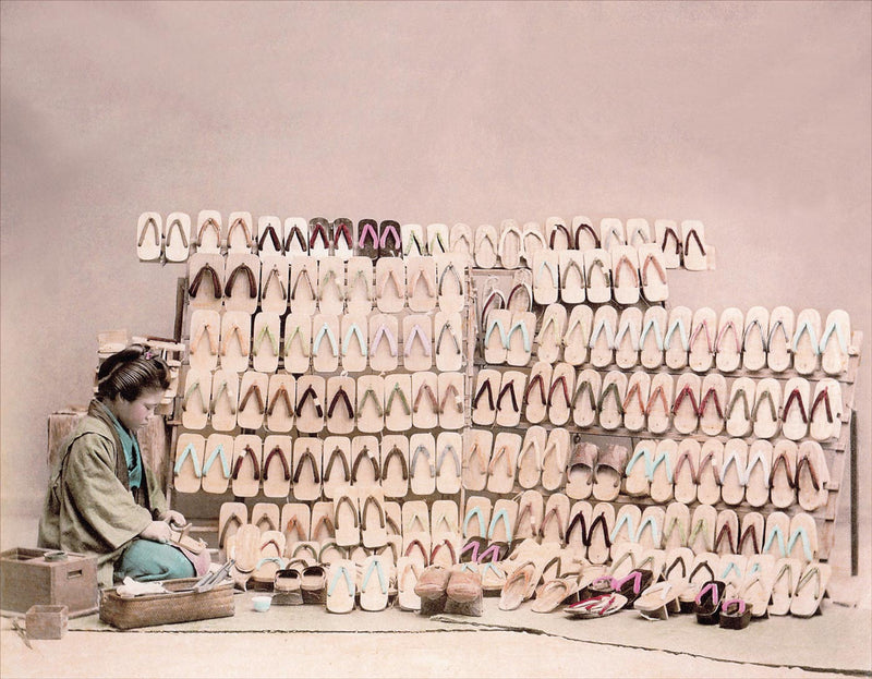 Hand Colored Photography, Japan - Shoe Seller