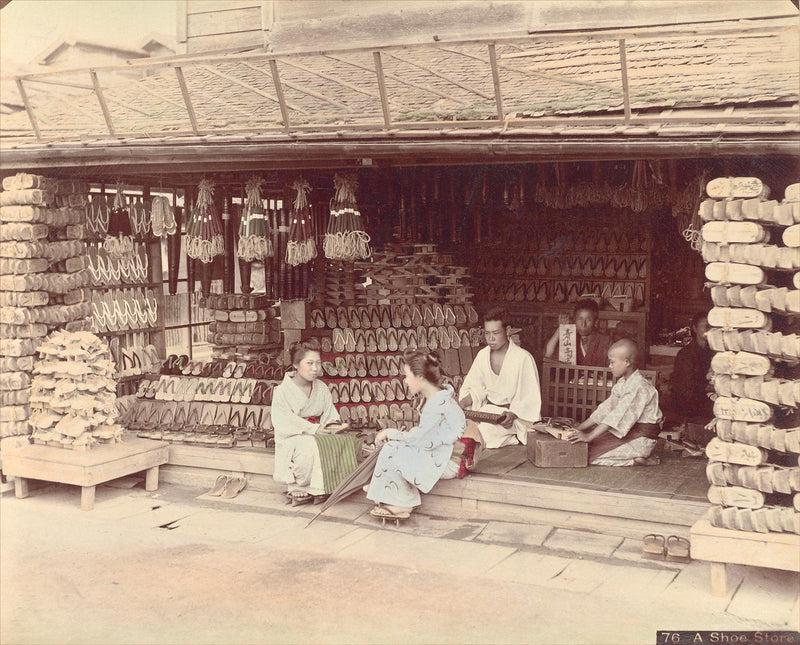 Hand Colored Photography, Japan - Shoe Store