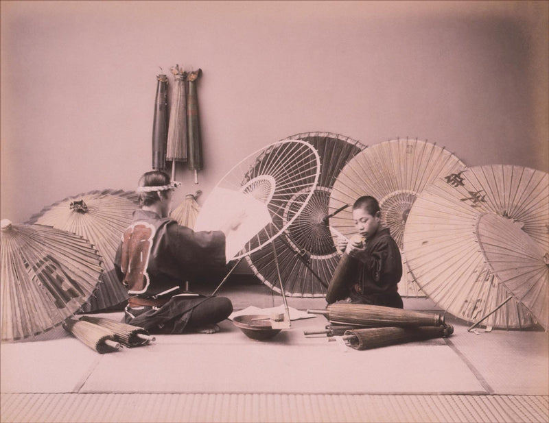 Hand Colored Photography, Japan - Umbrella Maker