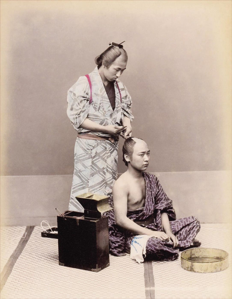 Hand Colored Photography, Japan - Barber 