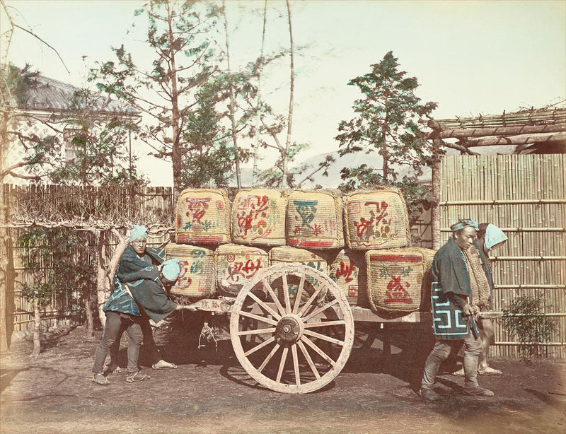 Hand Colored Photography, Japan - Freight Cart