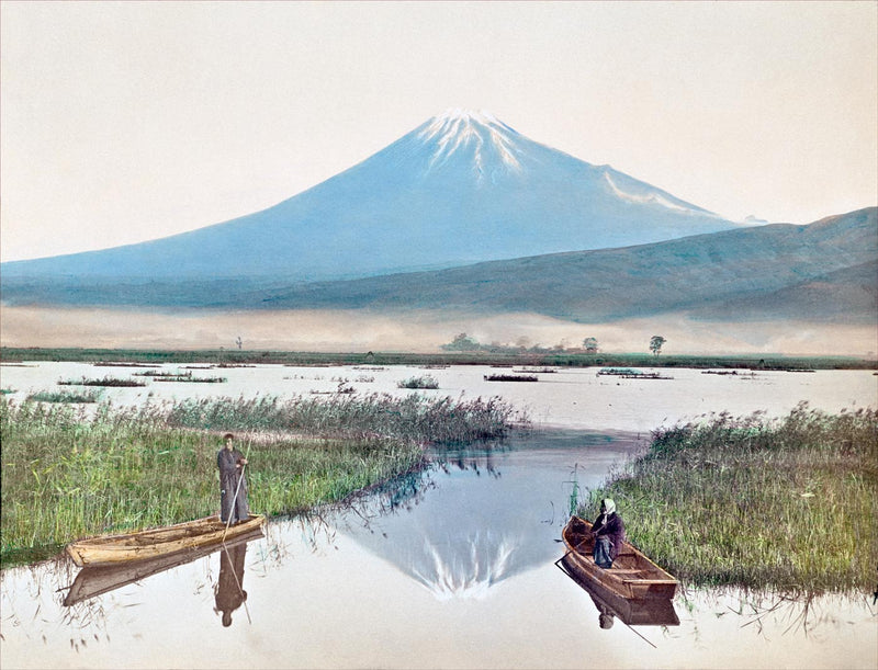 Hand Colored Photography, Japan - Mount Fuji as Seen from Kashiwabara