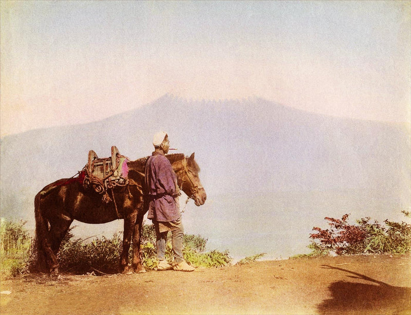 Hand Colored Photography, Japan - Mount Fuji from Otometoge