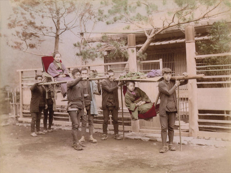 Hand Colored Photography, Japan - Travelling Chairs