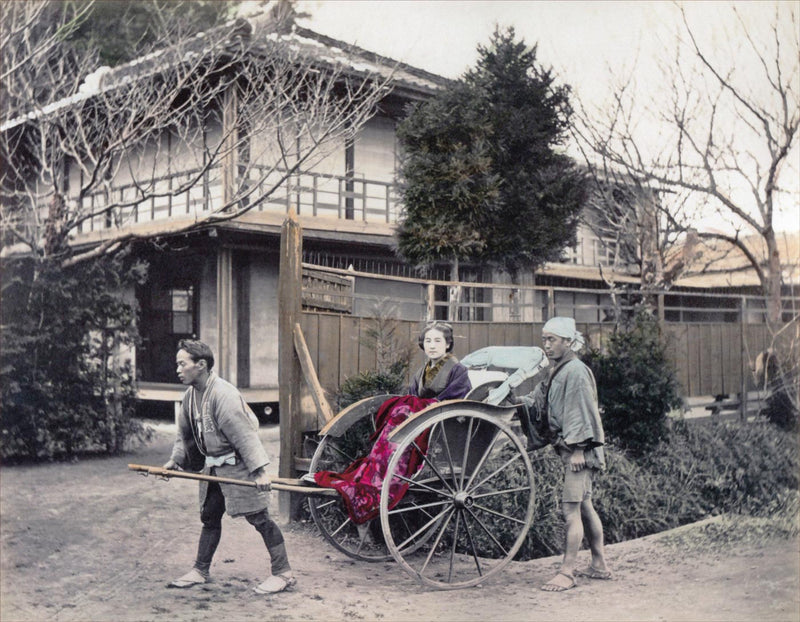 Hand Colored Photography, Japan - Rickshaw