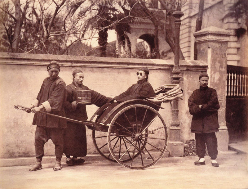 Men in a Rickshaw, Nanjing Road, Shanghai, China