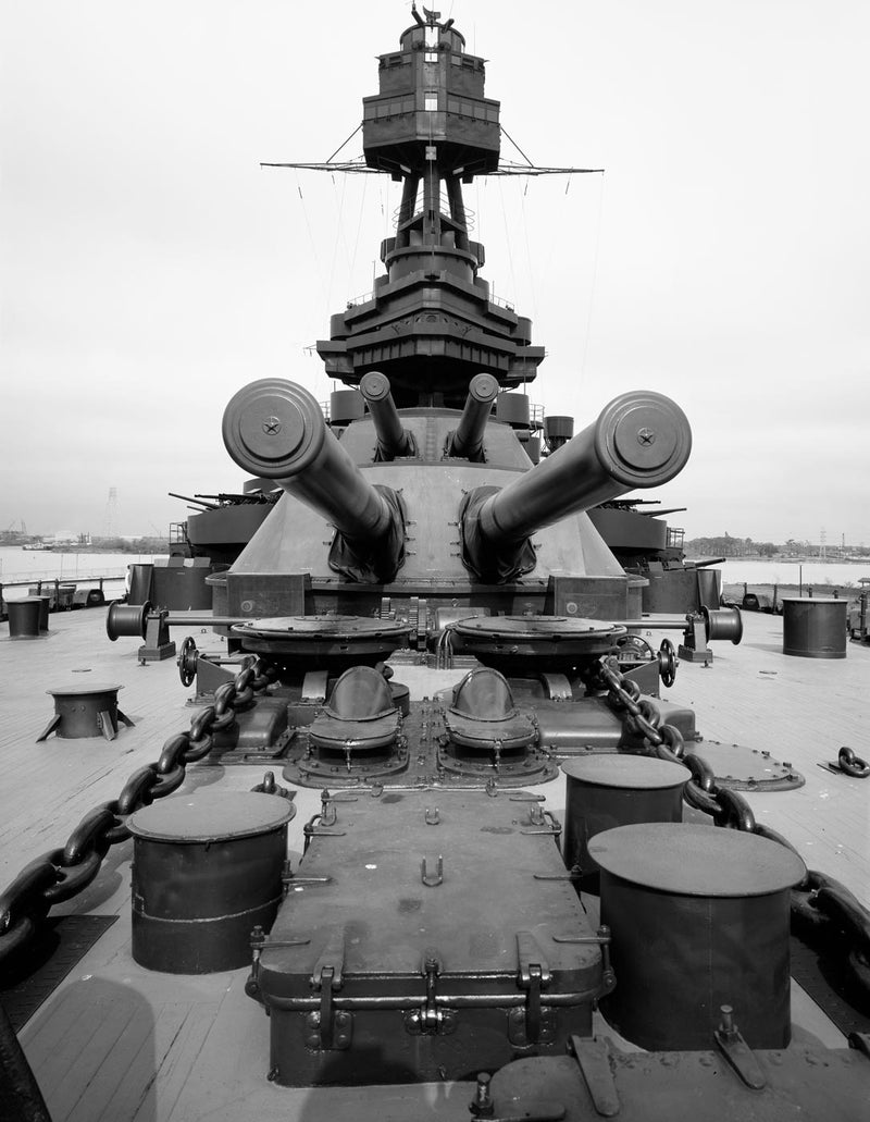 Battleship, Houston Texas ,black and white