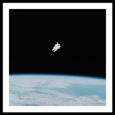 Astronaut Bruce McCandless, Space Shuttle Challenger, 1984 / Art Photo - Framed Print