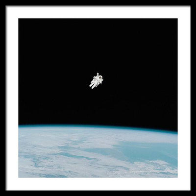 Astronaut Bruce McCandless, Space Shuttle Challenger, 1984 / Art Photo - Framed Print