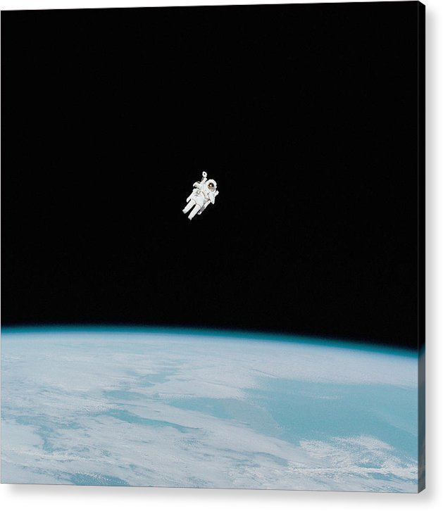 Astronaut Bruce McCandless, Space Shuttle Challenger, 1984 / Art Photo - Acrylic Print