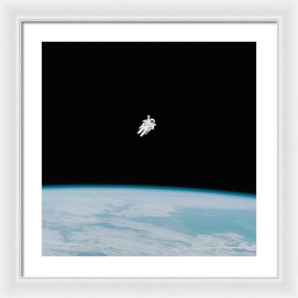 Astronaut Bruce McCandless, Space Shuttle Challenger, 1984 / Art Photo - Framed Print