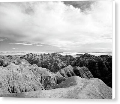 Infrared view of the Badlands, South Dakota / Art Photo - Canvas Print