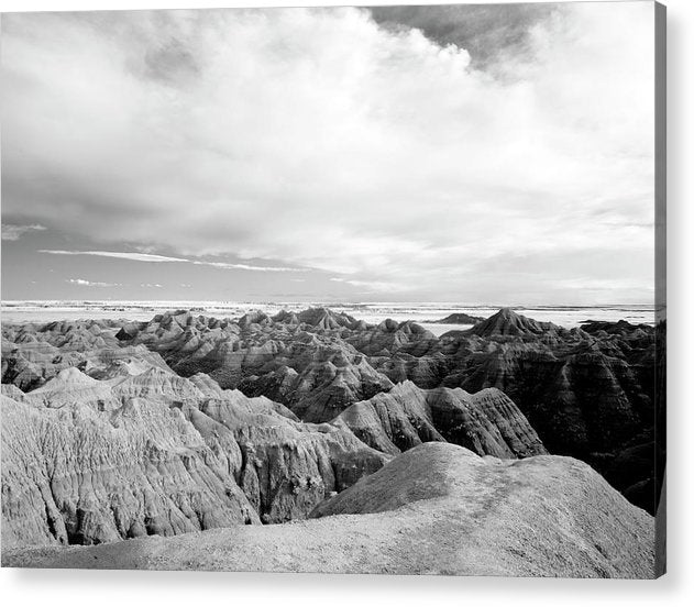 Infrared view of the Badlands, South Dakota / Art Photo - Acrylic Print