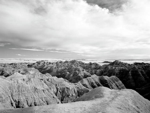 Infrared view of the Badlands, South Dakota / Art Photo - Art Print