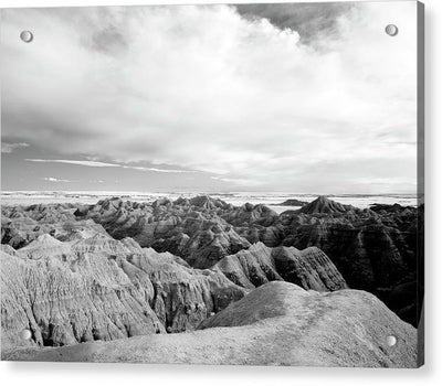 Infrared view of the Badlands, South Dakota / Art Photo - Acrylic Print