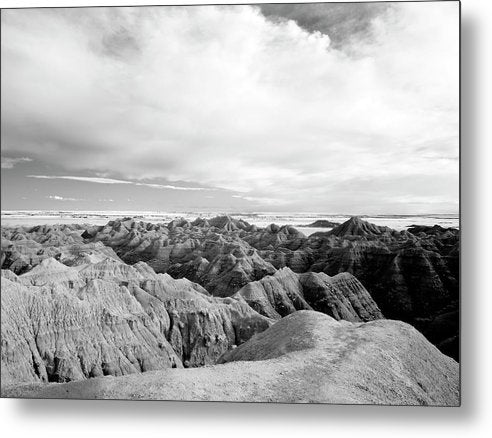 Infrared view of the Badlands, South Dakota / Art Photo - Metal Print