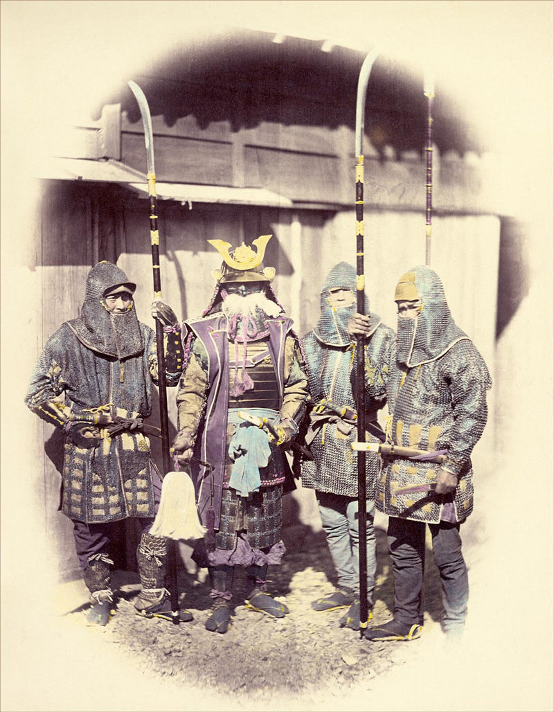 Hand Colored Photography, Japan - Group of Samurai