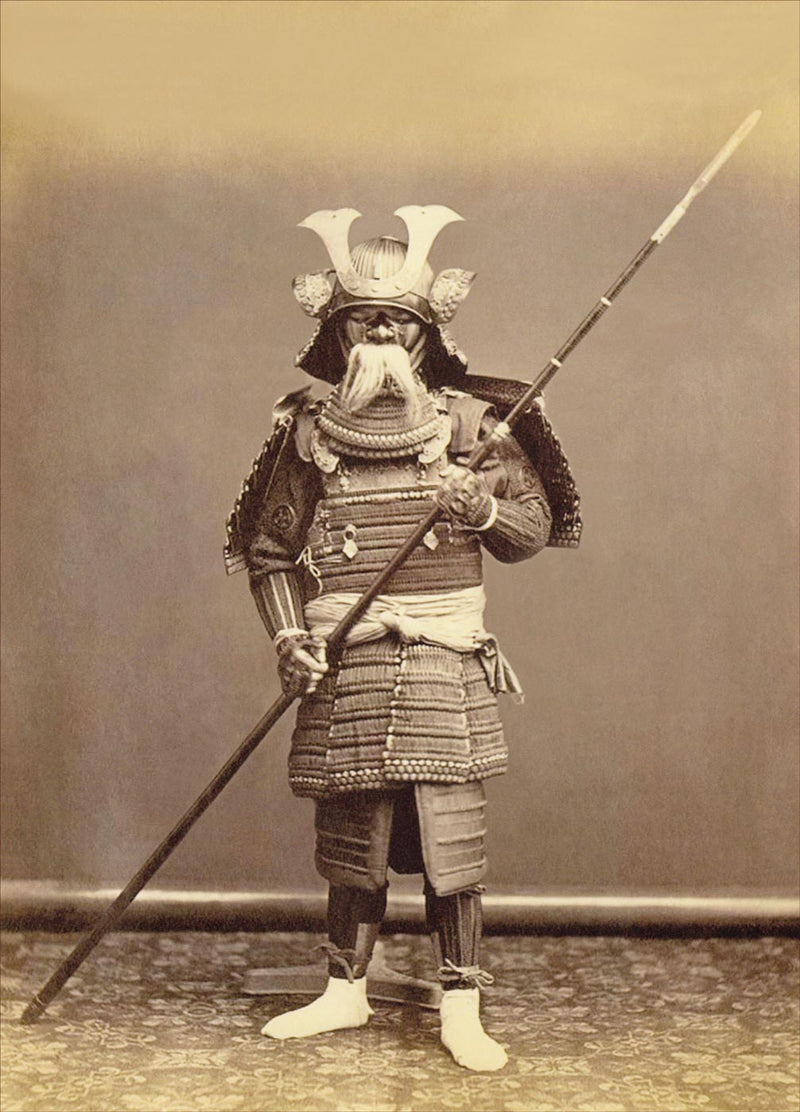 Hand Colored Photography, Japan -Samurai in Full Armor