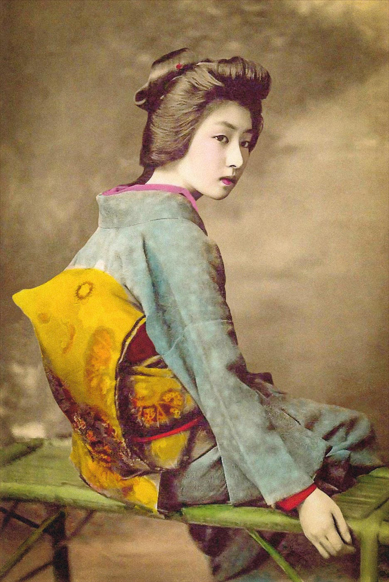 Hand Colored Photography, Japan - Geisha Hawaryu