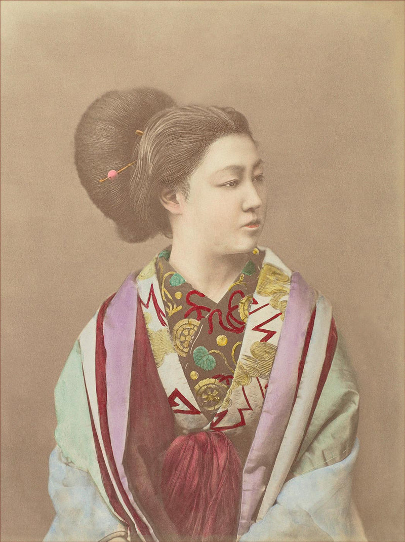 Hand Colored Photography, Japan- High Ranked Geisha 