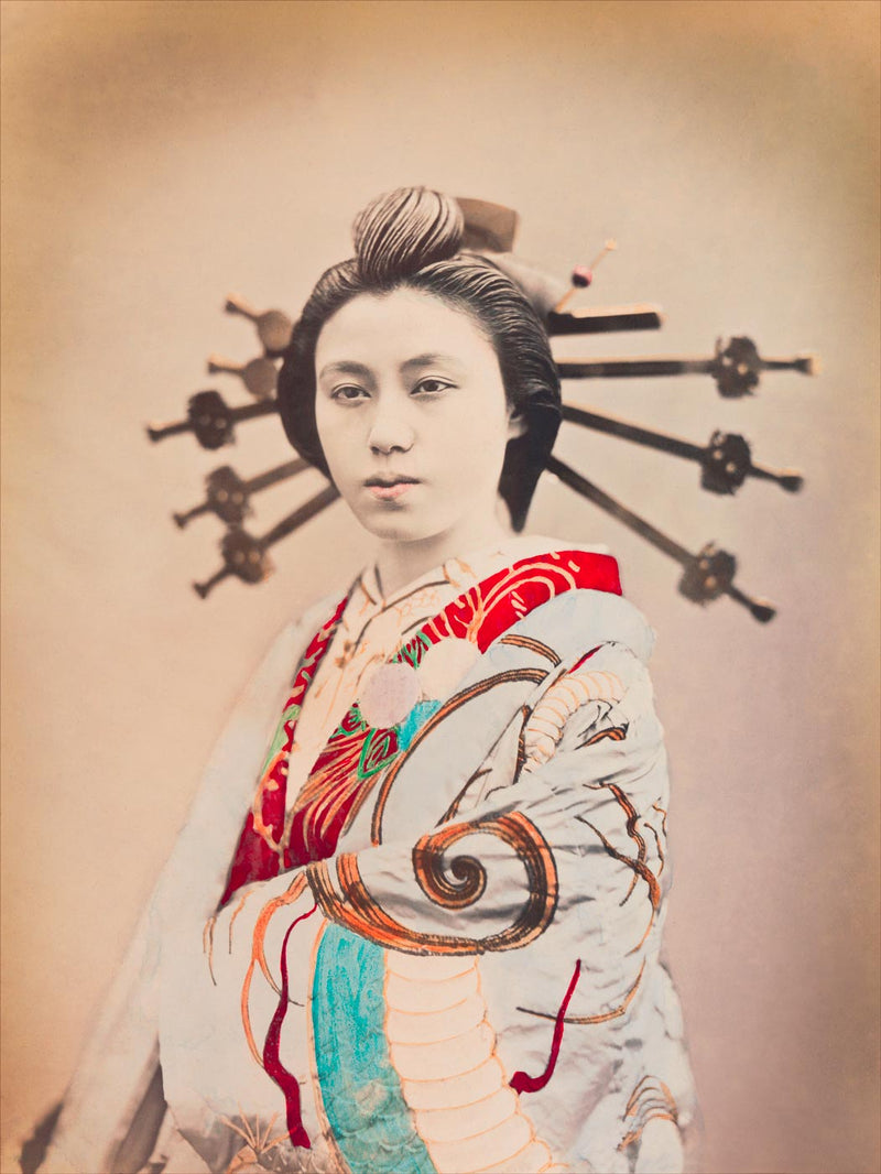 Hand Colored Photography, Japan - High Class Geisha, Yukaku
