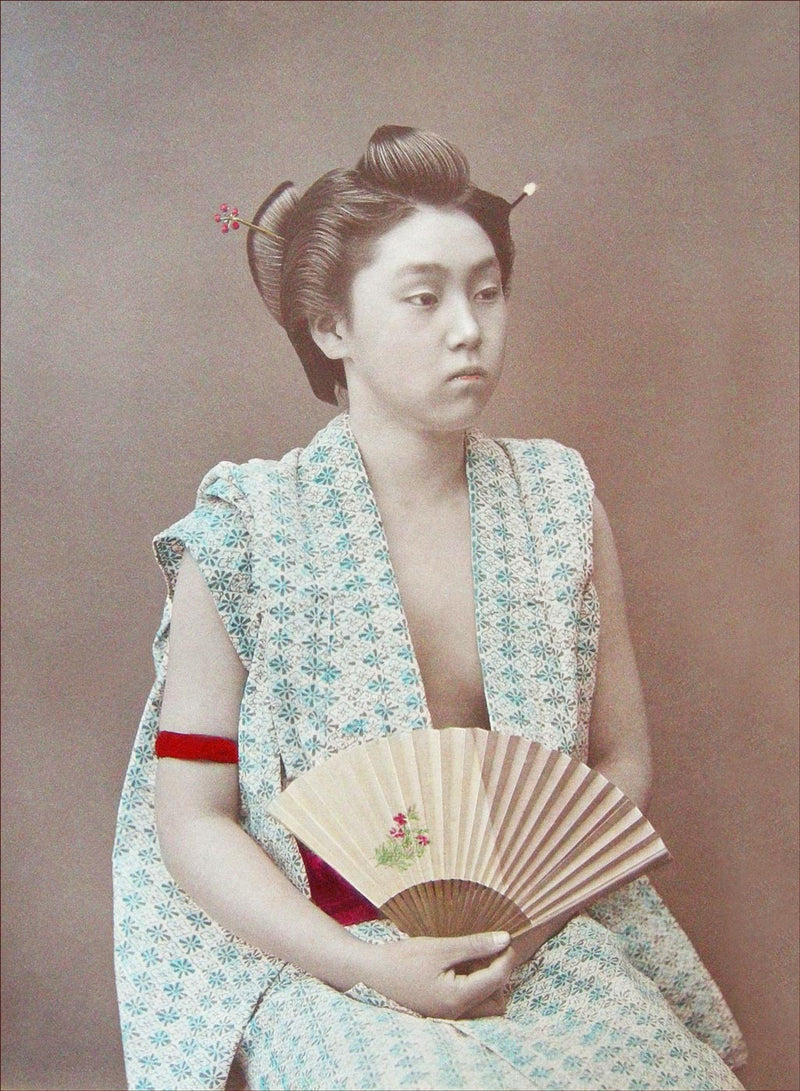 Hand Colored Photography, Japan - Geisha in Summer Costume 