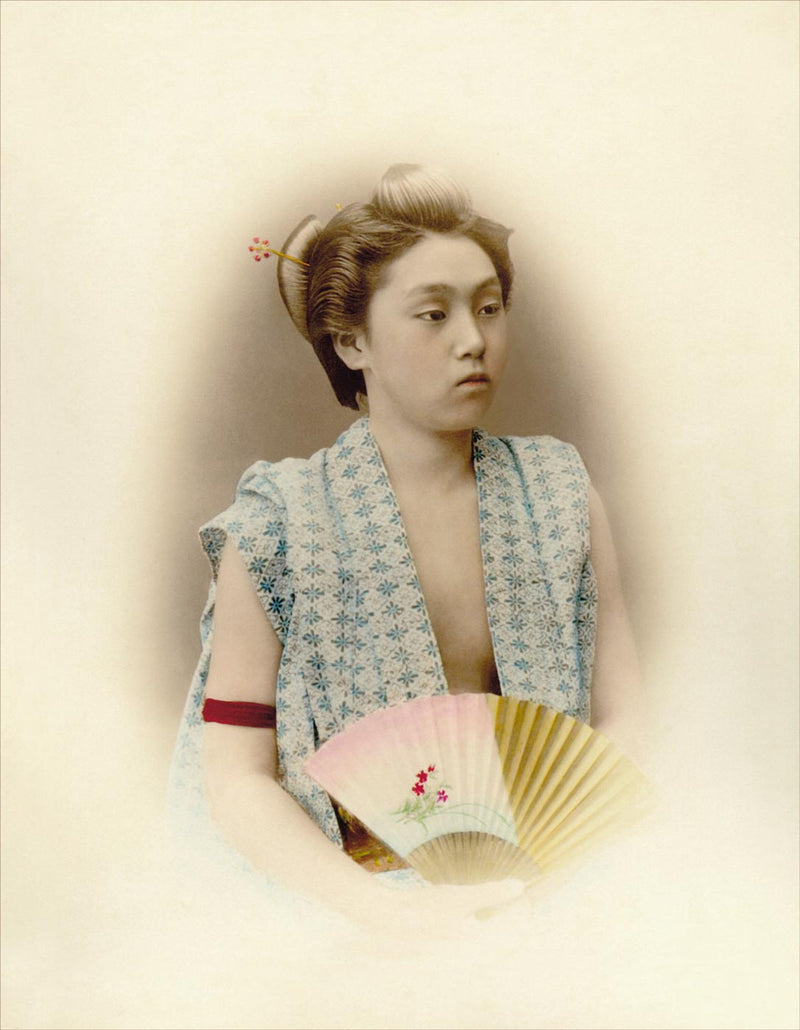 Hand Colored Photography, Japan - Geisha in Summer Costume 