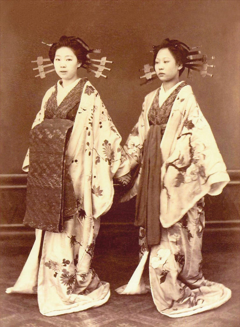 Two Geisha with Kimono, Sepia