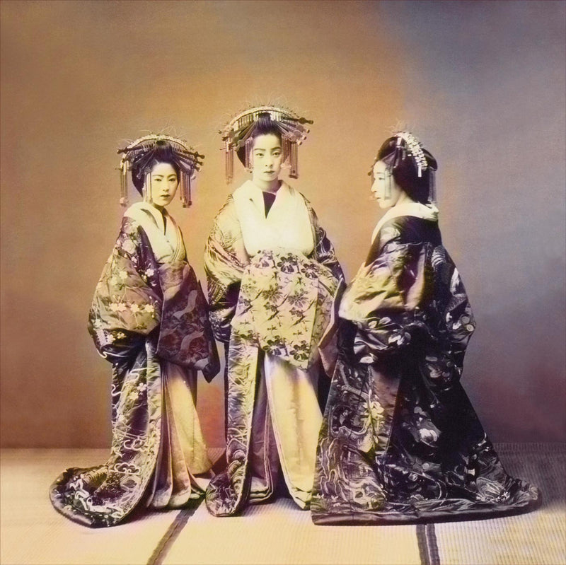 Hand Colored Photography, Japan - Three Orian