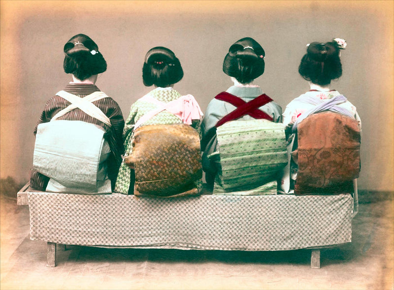 Hand Colored Photography, Japan - Obi Knots