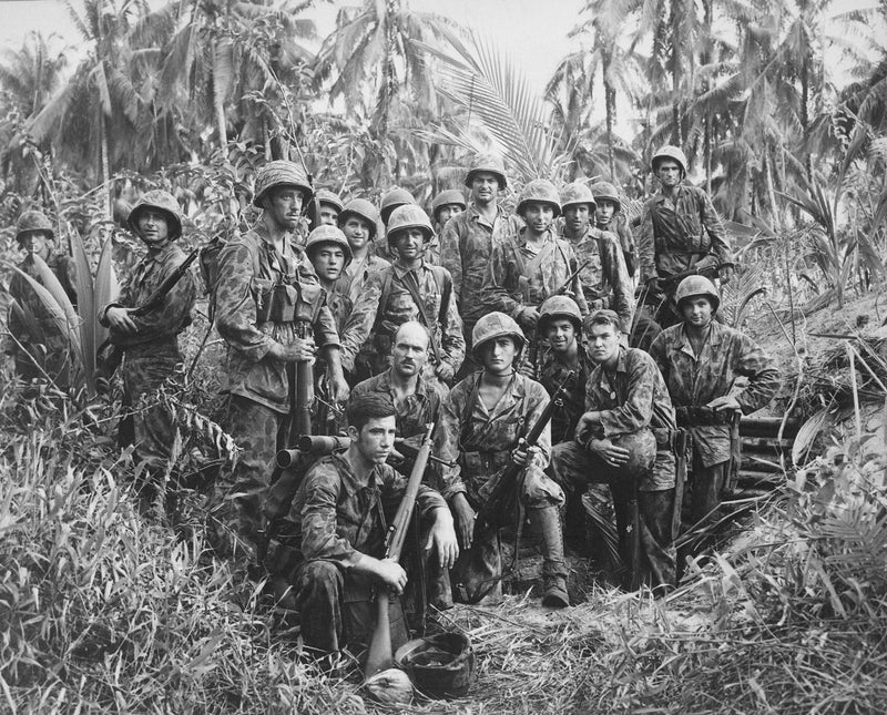 US Marine Soldiers, Skillful Jungle Raiders, Bougainvillea, Solomon Islands