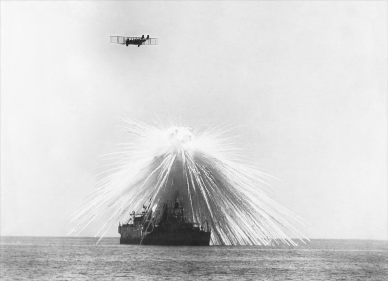 Explosion of a White Phosphorus Bomb over a Target