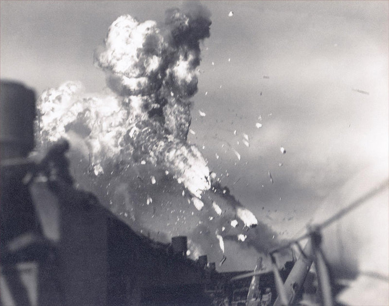 USS Intrepid Hit by a Kamikaze, off Philippine Islands