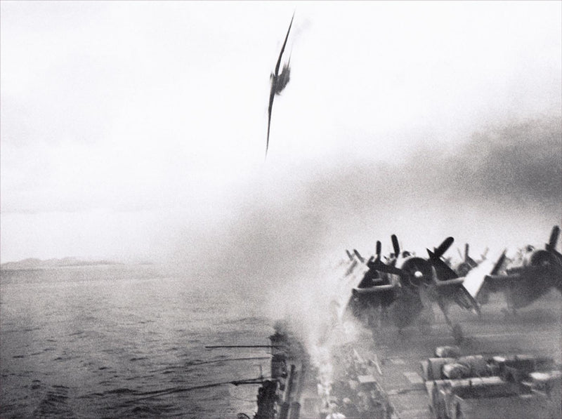 Kamikaze Attack on USS Sangamon, Ryukyu Islands, Japan