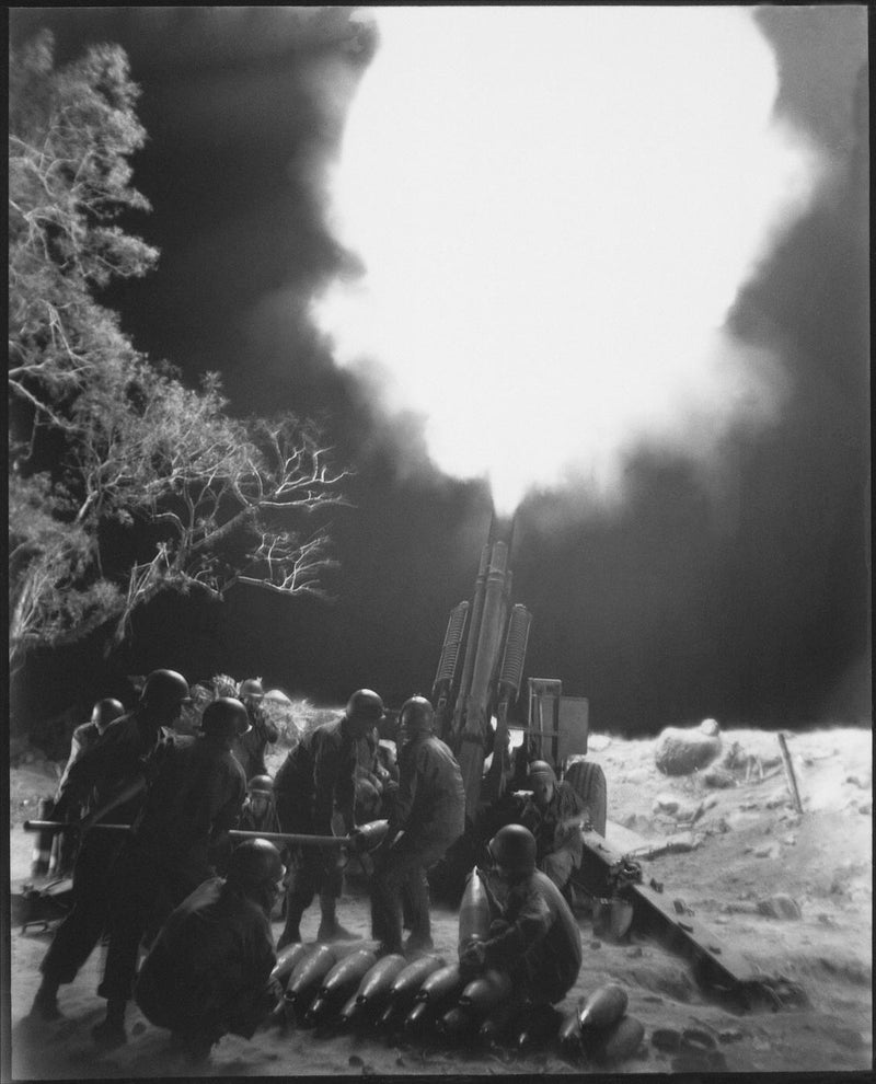 Firing on Japanese Positions, Luzon, Philippine Islands