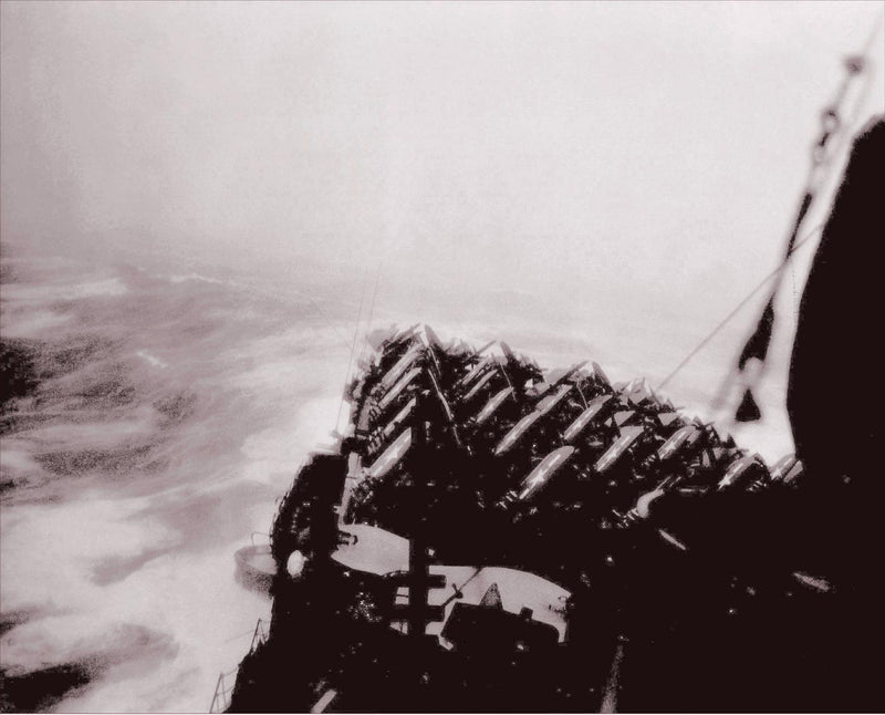 USS Wasp Into a Typhoon, South of Japan