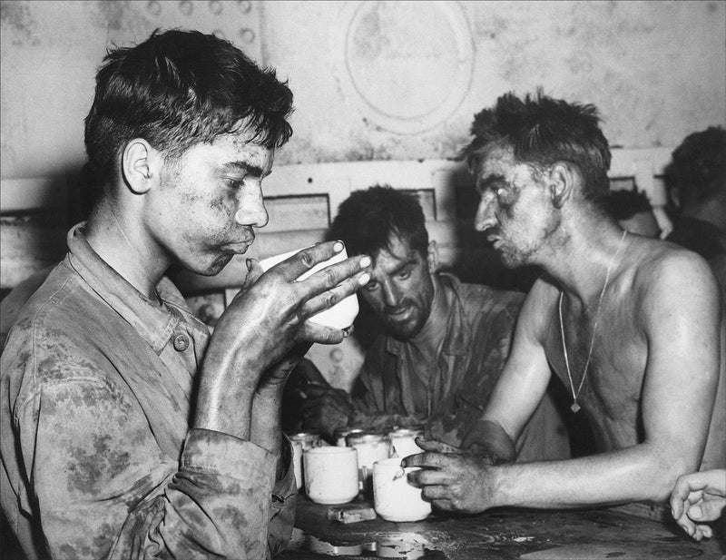 US Marines after Two Days and Two Nights of Fighting, Eniwetok Atoll