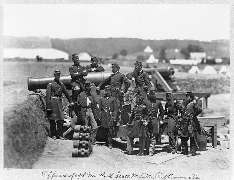 Officers of the 69th New York State Militia, Fort Corcoran, Virginia