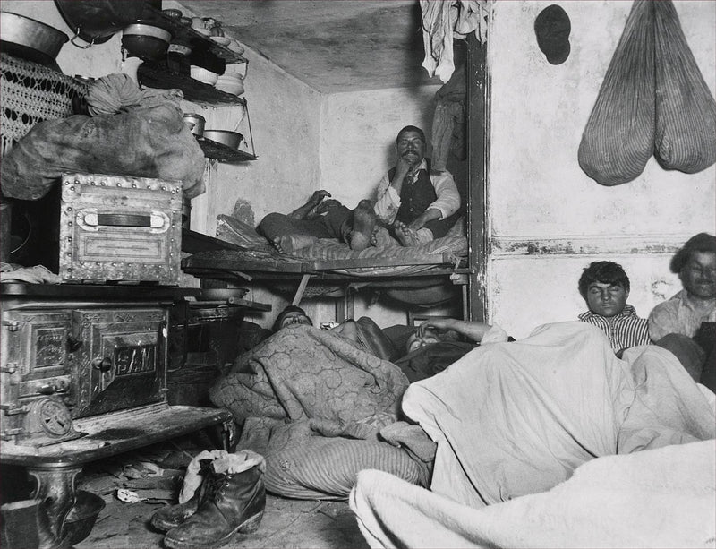 Lodgers in a Crowded Bayard Street Tenement, New York