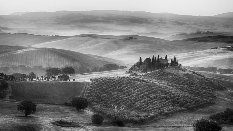 Toscana, Italia, Black and White