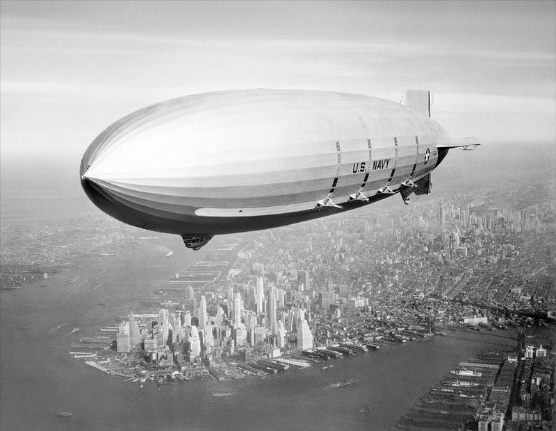 USS Macon Flying over New York Harbor