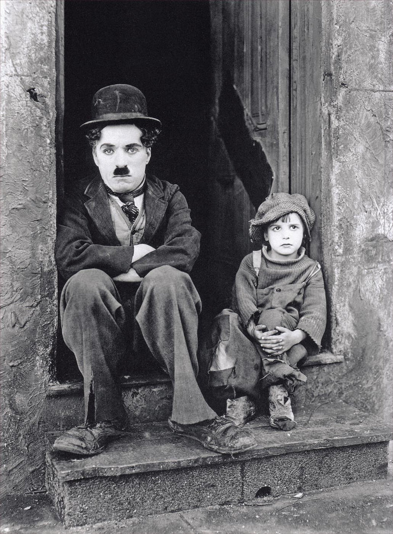 Charlie Chaplin and Jackie Coogan, "the Kid"