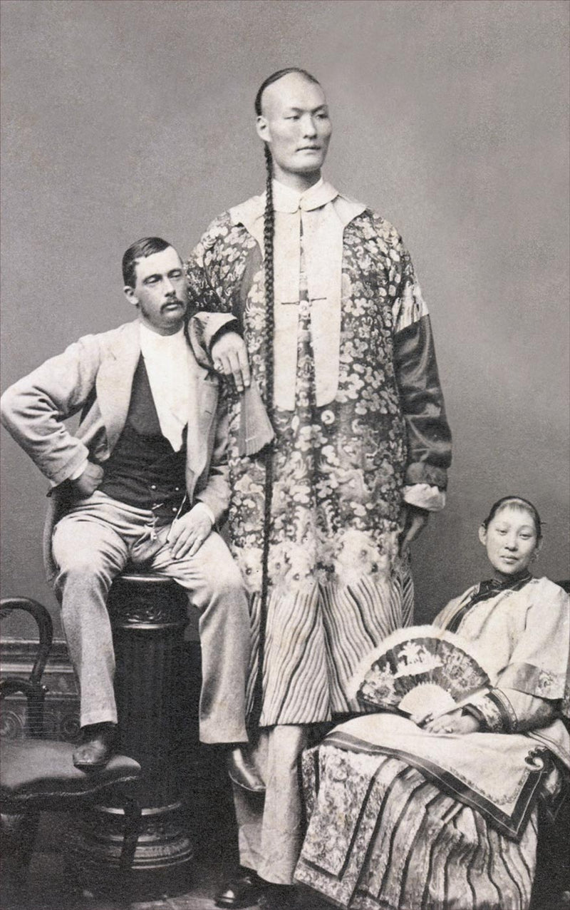 Chang Yu Sing, the Chinese Giant, with his Wife and Manager