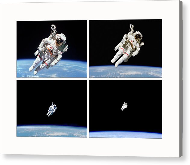 Astronaut Bruce McCandless, Space Shuttle Challenger, 1984 / Art Photo  - Acrylic Print