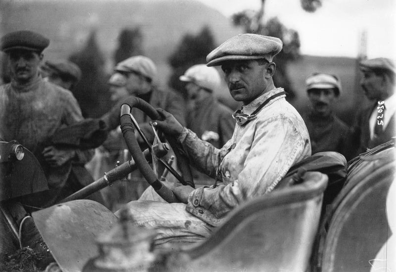 Negro in his Car at the 1914 Targa Florio