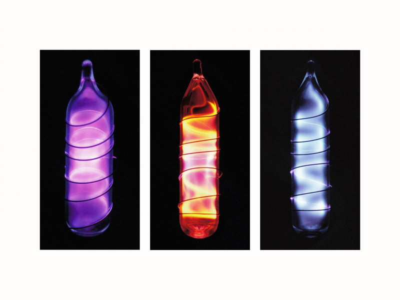 Glowing Ultrapure Argon Neon, Xenon - triptych
