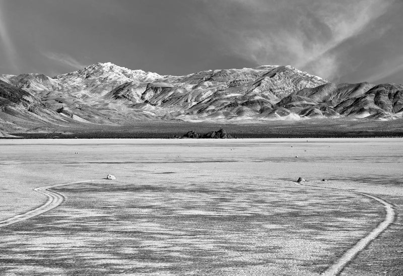 Sliding Rocks, Death Valley, California, Black and White 